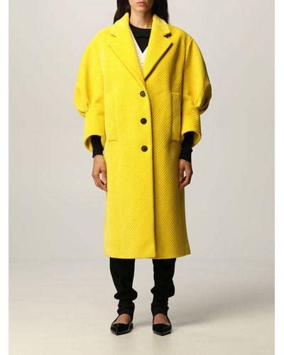 prada yellow corduroy coat|Prada Double.